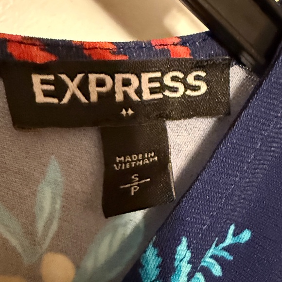 Express Blue Floral Dress - Picture 2 of 5